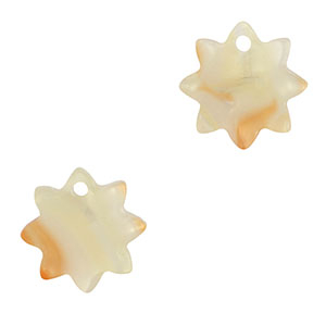 Hangers van resin flower Copper orange