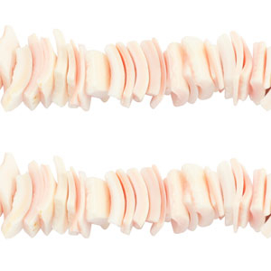 Schelp kralen chips Light peach