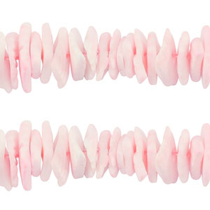 Schelp kralen chips Light pink