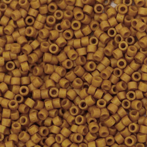 Miyuki kralen 11/0 delica's Opaque dyed pumpkin brown DB-653