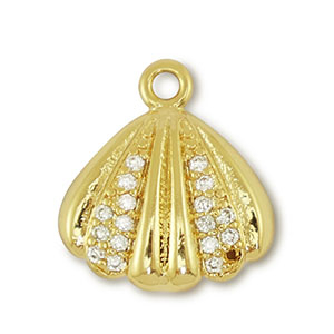 Brass TQ metaal bedels shell Gold