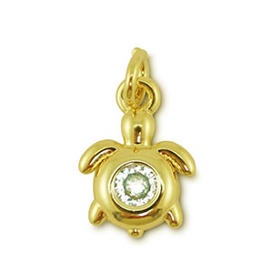 Brass TQ metaal bedels turtle Gold