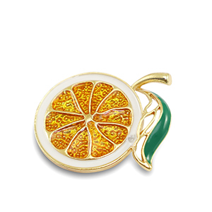 Broches orange Orange-green-gold