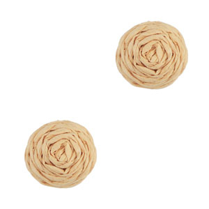 Hangers van raffia 12mm Light peach