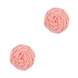 Hangers van raffia 12mm Light pink