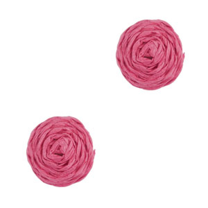 Hangers van raffia 12mm Fuchsia