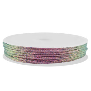 Macram&eacute; gevlochten draad 1mm Purple metallic