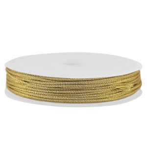 Macram&eacute; gevlochten draad 1mm Gold metallic
