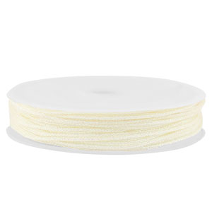 Macram&eacute; gevlochten draad 1mm Off white metallic