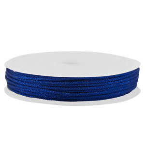 Macram&eacute; gevlochten draad 0,8mm Blue metallic
