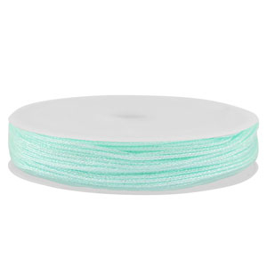 Macram&eacute; gevlochten draad 0,8mm Light mint green metallic