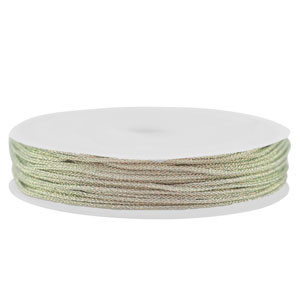 Macram&eacute; gevlochten draad 0,8mm Silver-pink metallic
