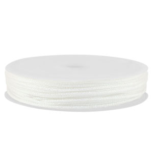 Macram&eacute; gevlochten draad 0,8mm White metallic