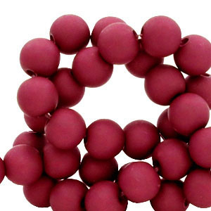 8 mm kralen van acryl Berry wine red