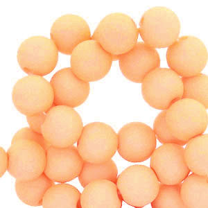 6 mm kralen van acryl Peach