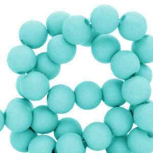 6 mm kralen van acryl Sky blue