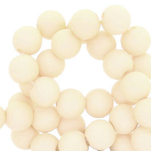6 mm kralen van acryl Vanilla white