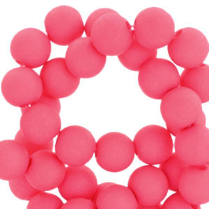 4 mm kralen van acryl Neon pink