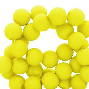 4 mm kralen van acryl Neon yellow