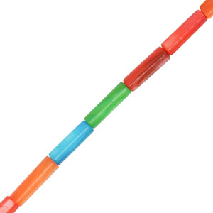 Schelp kralen tube Multicolour