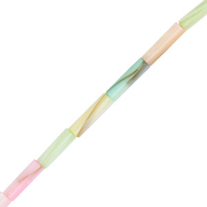 Schelp kralen tube Multicolour pastel