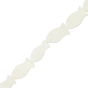 Schelp kralen fish Off white
