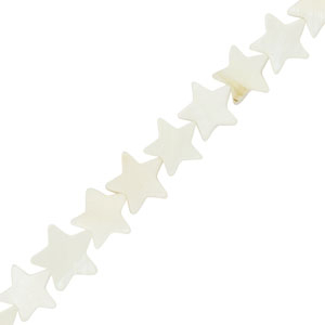 Schelp kralen star Off white