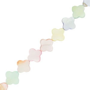 Schelp kralen clover Multicolour pastel