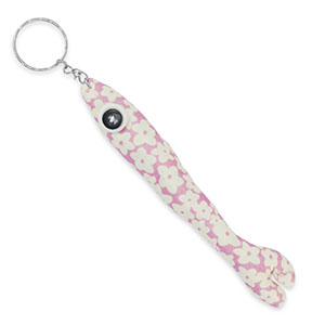 Sleutelhangers vis 17.5cm Off white-lilac