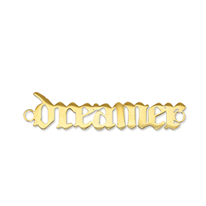 Bedels van Stainless steel Roestvrij staal (RVS) tussenstuk ''dreamer'' Gold