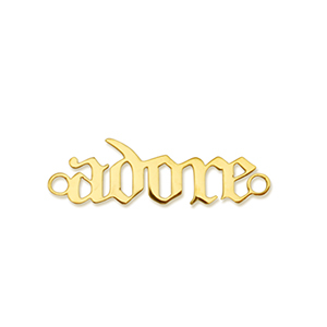 Bedels van Stainless steel Roestvrij staal (RVS) tussenstuk ''adore'' Gold