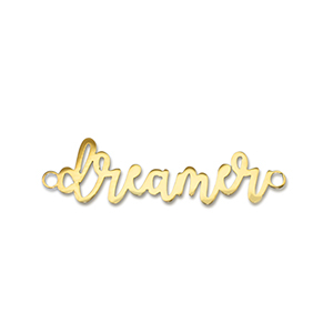 Bedels van Stainless steel Roestvrij staal (RVS) tussenstuk ''dreamer'' Gold