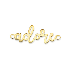 Bedels van Stainless steel Roestvrij staal (RVS) tussenstuk ''adore'' Gold