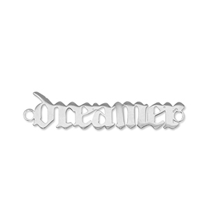Bedels van Stainless steel Roestvrij staal (RVS) tussenstuk ''dreamer'' Silver