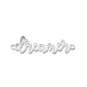 Bedels van Stainless steel Roestvrij staal (RVS) tussenstuk ''dreamer'' Silver