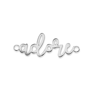 Bedels van Stainless steel Roestvrij staal (RVS) tussenstuk ''adore'' Silver
