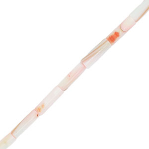 Schelp kralen tube Light pink