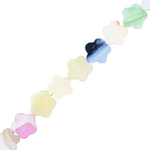 Schelp kralen flower Multicolour pastel