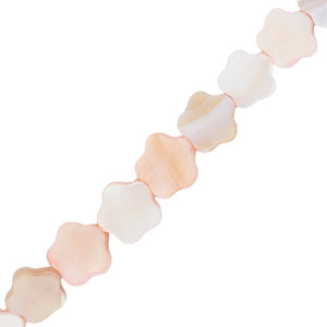 Schelp kralen flower Light pink