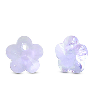 Hanger van Crystal glas flower Light purple