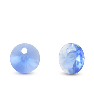 Hanger van Crystal glas round Sapphire blue