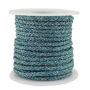 Trendy koord gevlochten 3.5mm Blue-silver