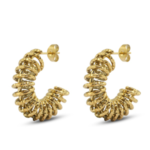 Oorbellen / oorstekers van Stainless steel Roestvrij staal (RVS) Gold