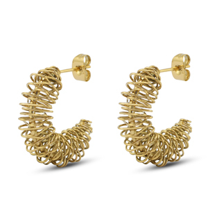 Oorbellen / oorstekers van Stainless steel Roestvrij staal (RVS) Gold