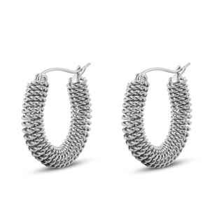 Oorbellen / oorstekers van Stainless steel Roestvrij staal (RVS) Silver