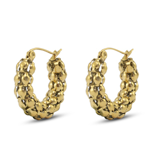 Oorbellen / oorstekers van Stainless steel Roestvrij staal (RVS) Gold