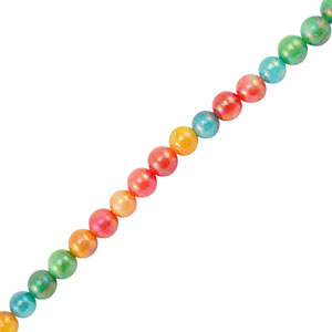 Schelp kralen round Multicolor