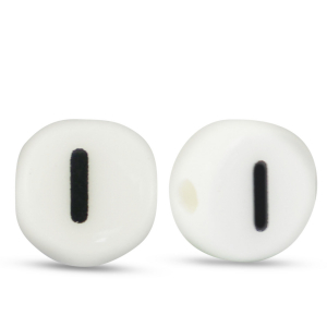 Keramiek letterkralen I White-black