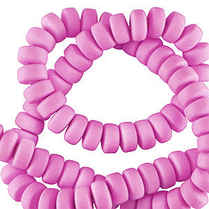 Polymeer kraal rondellen 7mm Pink