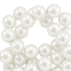 Glasparels rond 4mm White